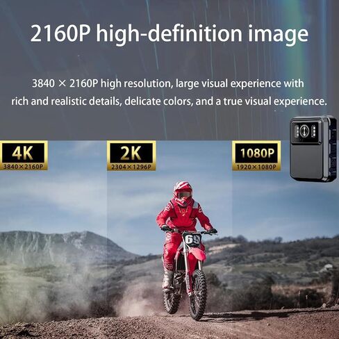 4K Mini Body Camera 128GB, Wearable Camcorder with 150° Wide Angle, IP65 Waterproof Pocket Video Recorder with Loop Recording in Kuwait