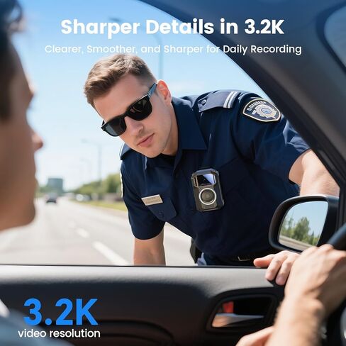 BOBLOV M11 3.2K Police Body Camera, 256G Big Button Night Vision Body Cam | 10H HD video record, 8 IR lights, Windows/Mac support and wearable use for law enforcement, patrol and personal use in Kuwait