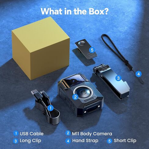 BOBLOV M11 3.2K Police Body Camera, 256G Big Button Night Vision Body Cam | 10H HD video record, 8 IR lights, Windows/Mac support and wearable use for law enforcement, patrol and personal use in Kuwait