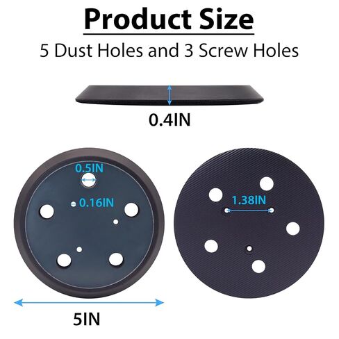 5 Inch 5 Hole Replacement Sander Pad Hook and Loop, 1 Pack | Sander Pads for Porter Cable 333/333VS Random Orbit Sander in Kuwait