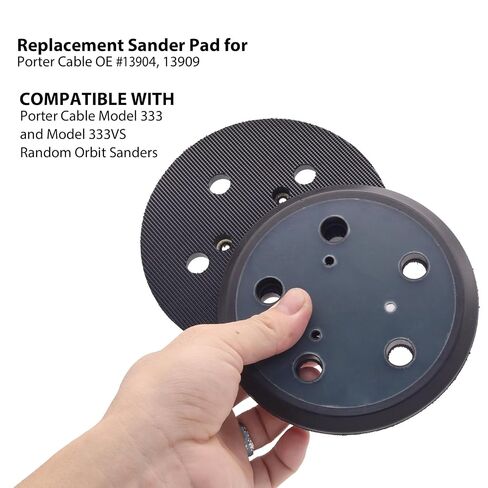 5 Inch 5 Hole Replacement Sander Pad Hook and Loop, 1 Pack | Sander Pads for Porter Cable 333/333VS Random Orbit Sander in Kuwait