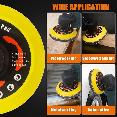 Upgraded 5 Inch Hook and Loop Backing Pad Plate 5/8-11 Threads, Angle Grinder Sanding Disc Attachments with Interface Foam Sanding Pad, Grinder Buffer Accessories for Wood Metal Polishing in Kuwait
