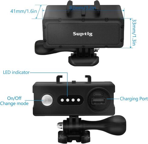 Suptig Portable Charger, Power Bank, Battery Charger Compatible for Gopro Hero 13, Hero 12, Hero 11, Hero 10, Hero 9 Hero 8, Hero 7, Hero 6, 5, 4 3 3+, Hero Session, DJI osmo, Insta 360 Action Cam in Kuwait