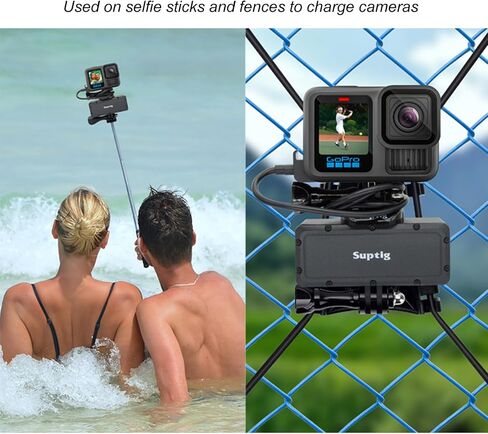 Suptig Portable Charger, Power Bank, Battery Charger Compatible for Gopro Hero 13, Hero 12, Hero 11, Hero 10, Hero 9 Hero 8, Hero 7, Hero 6, 5, 4 3 3+, Hero Session, DJI osmo, Insta 360 Action Cam in Kuwait