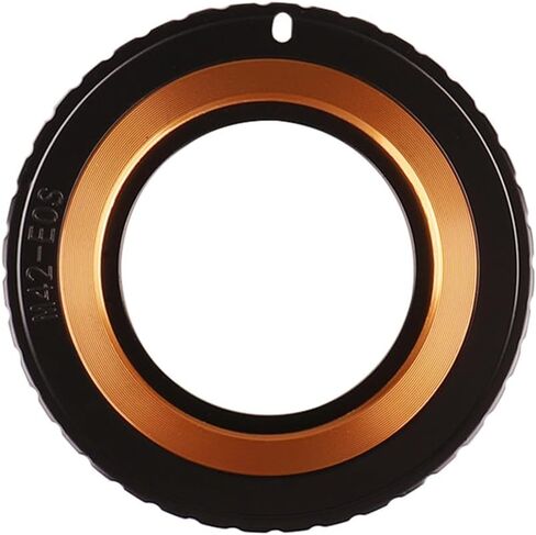 M42-EOS Lens Mount Adapter Ring, M42 42mm Screw Mount Lens to EF/EF-S Mount Camera for Canon EOS 90D 80D 77D 70D 60D 5D Mark IV III 6D II 7D Rebel T6 T7 850D 800D 760D 700D Gold Adjustable in Kuwait