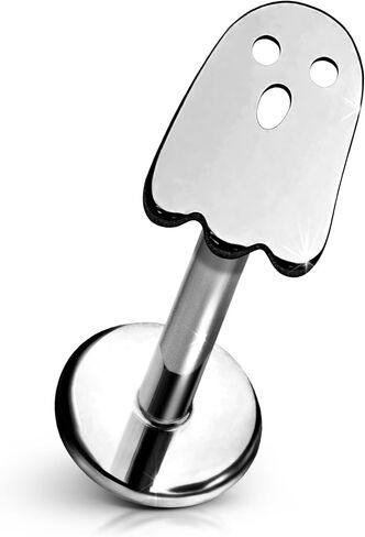 Ghost Flat Back Stud – ASTM-F136 Implant Grade Titanium - Push Pin Design for Sensitive Ears (Single Earring) in Kuwait