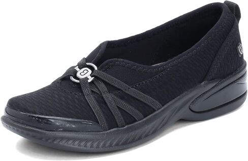 LifeStride BZees Womens Niche Slip-On Comfort Ballet Flat, Black, 10 Wide US in Kuwait
