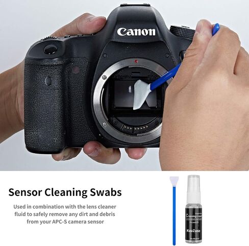 Professional DSLR Camera Cleaning Kit with APS-C Cleaning Swabs, Microfiber Cloths, Camera Cleaning Pen, for Camera Lens, Optical Lens and Digital SLR Cameras. in Kuwait