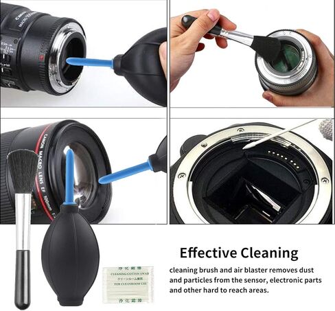 Professional DSLR Camera Cleaning Kit with APS-C Cleaning Swabs, Microfiber Cloths, Camera Cleaning Pen, for Camera Lens, Optical Lens and Digital SLR Cameras. in Kuwait