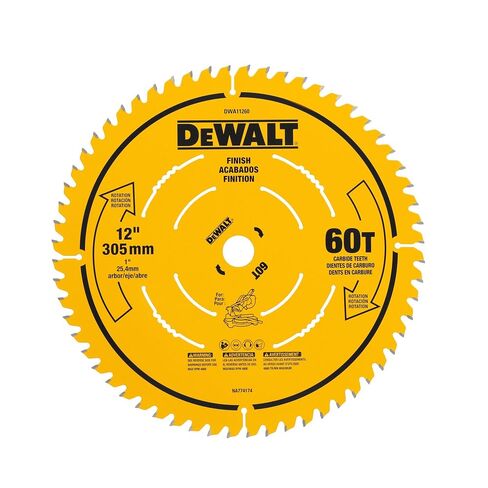 شفرة منشار نهائية 60T من ديوالت مقاس 12 بوصة (DWA11260) in Kuwait