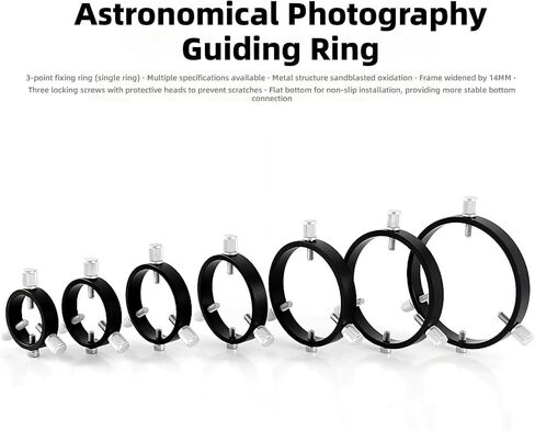 Easy to Use Stability Guiding Rings for Telescopes 3 Point Structure Accurate Tracking Light Weight Metal Materials Astrophotography Guide Rings in Kuwait