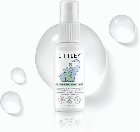 Littley Pacifier & Teether Cleaner | HOCl Spray | 8 oz | Fragrance-free & rinse-free. Fits in any diaper bag — gentle for infants, safe for bottles, teethers & toys in Saudi Arabia