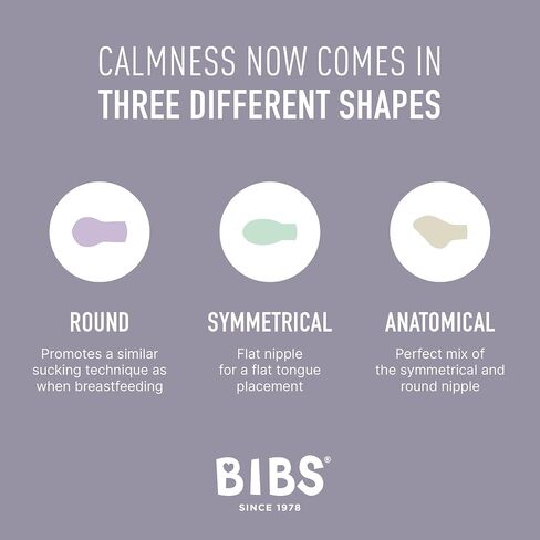 BIBS Try-It Collection | 4-Pack Soothers | BPA-Free Round, Anatomical & Symmetrical Nipple | Natural Rubber Latex/Silicone | Made in Denmark | 0-6 Months | Ivory | Mixed Nipple Types | Natural Rubber Latex & Silicone | Size 1 | BPA-Free | High Nipple Acce in Kuwait