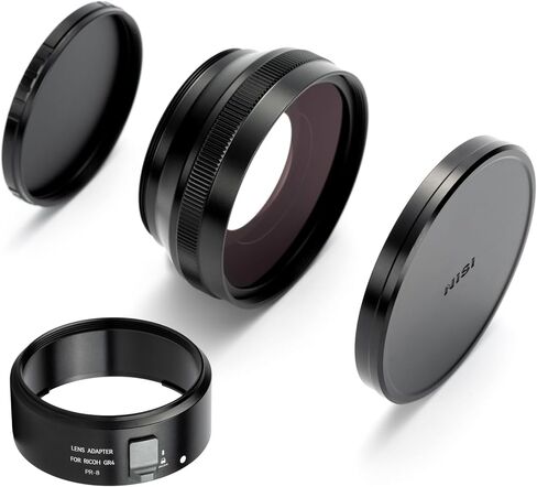NiSi, Wide Conversion Lens Kit for Ricoh GR IV | 0.78x Wide Lens PR-10 & GR4 Adapter PR-8 with Secure Lock - 21mm Equivalent, 49mm Thread for Filters & Accessories in Kuwait