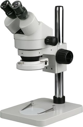7X-45X Stereo Binocular Microscope with 14" Pillar Stand & 64-LED Ring Light in Kuwait