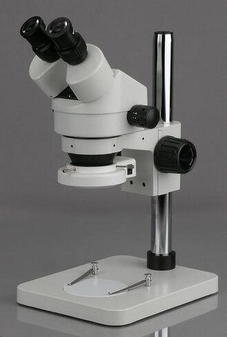 7X-45X Stereo Binocular Microscope with 14" Pillar Stand & 64-LED Ring Light in Kuwait