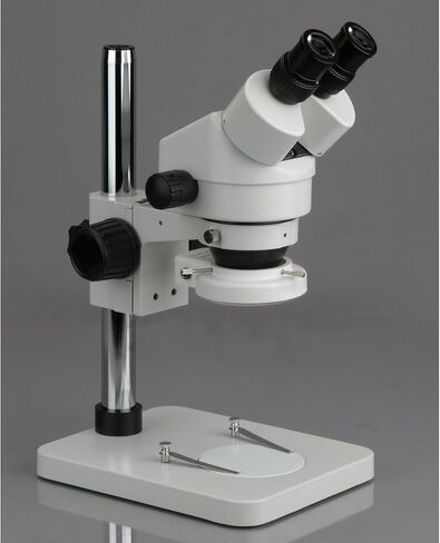 7X-45X Stereo Binocular Microscope with 14" Pillar Stand & 64-LED Ring Light in Kuwait