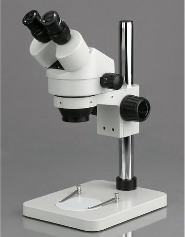 7X-45X Stereo Binocular Microscope with 14" Pillar Stand & 64-LED Ring Light in Kuwait