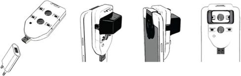Neviscope Black Phone Dermatoscope Microscope with Polarized Lens/LED Light, 100x Camera Attachment with Universal Clip for Most iPhone/Android Phones Free App in Kuwait