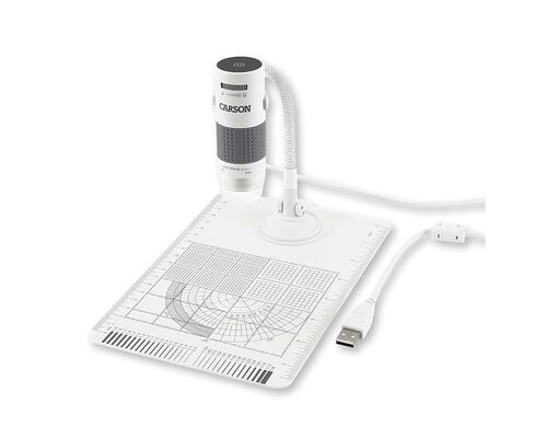 Carson eFlex 78x/324x Effective Magnification (Based on a 27" monitor) LED Lighted USB Digital Microscope with Flexible Stand and Base (MM-840) , White in Kuwait