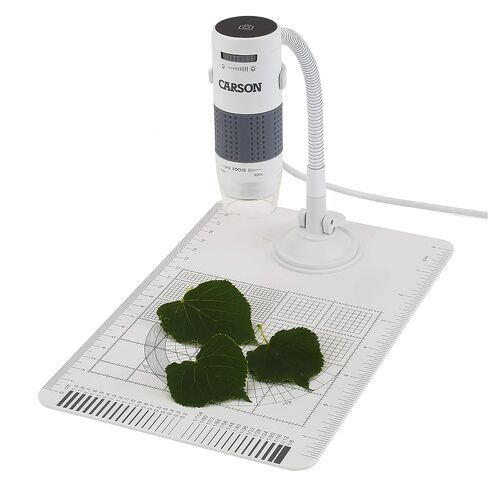 Carson eFlex 78x/324x Effective Magnification (Based on a 27" monitor) LED Lighted USB Digital Microscope with Flexible Stand and Base (MM-840) , White in Kuwait