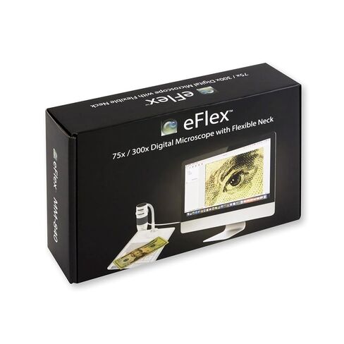 Carson eFlex 78x/324x Effective Magnification (Based on a 27" monitor) LED Lighted USB Digital Microscope with Flexible Stand and Base (MM-840) , White in Kuwait