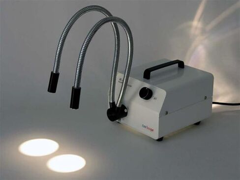 Amscope HL150-AY 150W Fiber Optic Dual Gooseneck Microscope Light Illuminator, Black in Kuwait