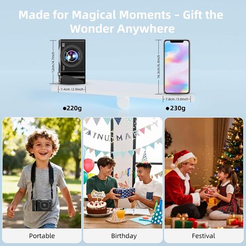 4K Digital Camera for Photography,56MP Camera with Autofocus & Flip Screen | 56MP Photos, 4K Video, Type-C Transfer, 180° Flip Screen, 16X Zoom, Autofocus, Anti-Shake and Dual Batteries for Creators in Kuwait
