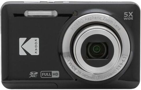 Kodak Pixpro FZ55 Digital Camera (Black) Bundle, Includes: SanDisk 128GB Memory Card, Hard Shell Camera Case, SD Card Reader and More (6 Items) in Kuwait