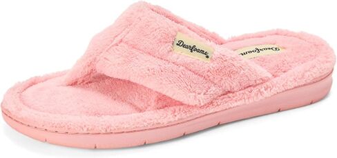 Dearfoams Women'sWrenley Terry Thong, CORAL CREAM, XL in Kuwait