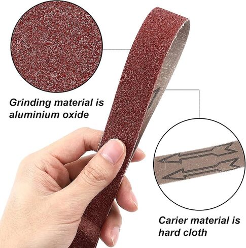 Sanding Belts 1-1/2" x 30" Aluminum Oxide Sanding Belt, 60 Grit, 10 Pack (20) in Kuwait