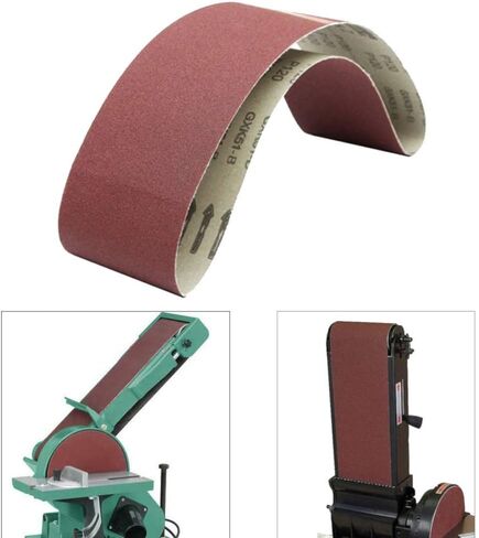 6 Inch X 48 Inch Sanding Belts, 60/80/120/240/320 Grits, Belt Sander Tool for Woodworking, Metal Polishing, Aluminum Oxide Sanding Belts (5 Pack) in Kuwait