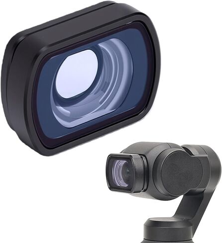 Jiawu Wide Angle Lens for Pockets 4, 0.72X Magnetic Optical Glass Lens with Aluminum Alloy Frame & Storage Box, Camera Attachment for Photography, Vlogging, Travel in Kuwait