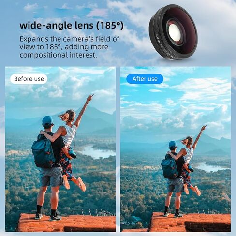 185Degree Wide Camera Angles Lens Premium Glass Ideal for Action 6 Camera Outdoor Activities and Adventure Filming Wide Corner Lens in Kuwait