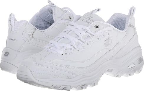 Skechers womens D'lites Fresh Start Wide Fashion Sneaker, White, 7.5 Wide US in Kuwait