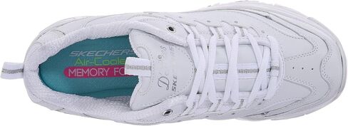 Skechers womens D'lites Fresh Start Wide Fashion Sneaker, White, 7.5 Wide US in Kuwait