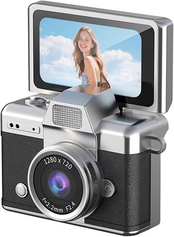 Ourlife Thumb Keychain Mini CCD Camera | 1.47" Flip Screen Retro HD Portable Video Camcorder Recorder(Green) in Kuwait