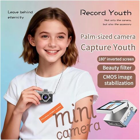 Ourlife Thumb Keychain Mini CCD Camera | 1.47" Flip Screen Retro HD Portable Video Camcorder Recorder(Green) in Kuwait