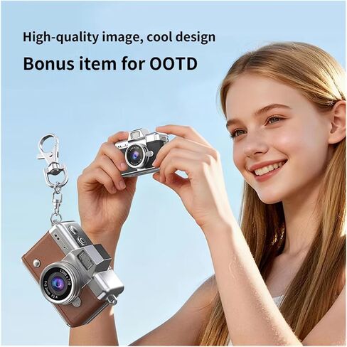 Ourlife Thumb Keychain Mini CCD Camera | 1.47" Flip Screen Retro HD Portable Video Camcorder Recorder(Green) in Kuwait