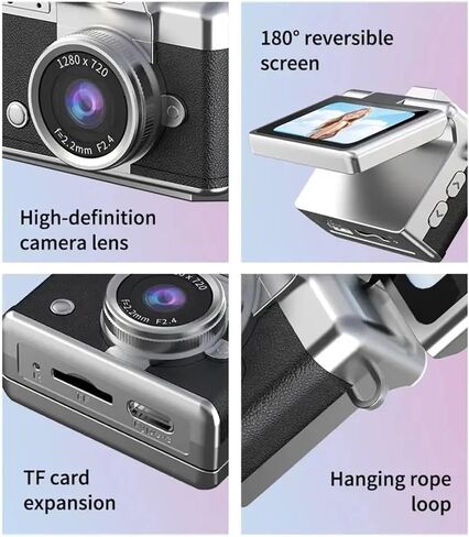Ourlife Thumb Keychain Mini CCD Camera | 1.47" Flip Screen Retro HD Portable Video Camcorder Recorder(Green) in Kuwait