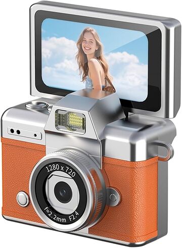 Ourlife Thumb Keychain Mini CCD Camera | 1.47" Flip Screen Retro HD Portable Video Camcorder Recorder(Green) in Kuwait