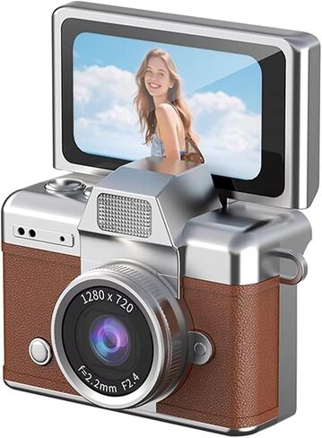 Ourlife Thumb Keychain Mini CCD Camera | 1.47" Flip Screen Retro HD Portable Video Camcorder Recorder(Green) in Kuwait