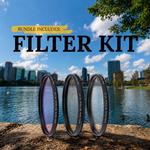 Nikon AF-S DX NIKKOR 18-300mm f/3.5-6.3G ED VR Lens Bundle for Nikon DSLR Cameras – All-in-One Zoom Lens with Manufacturer Accessories, 3pc Filter Kit, Lens Pen, Dust Blower, Cleaning Kit & More in Kuwait