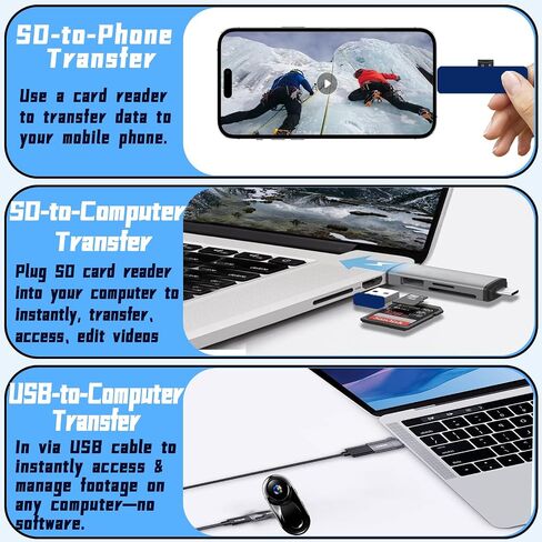 Upgraded 1080P Mini Body Cameras with Audio and Video Recording, POV Camera, Thumb Size Sport Action Camera, Hand Free Camcorder for Cycling,Travel,Pet,Vlogging, Deep Black in Kuwait