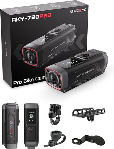 AKEEYO AKY-730Pro 4K Motorcycle/Bike Dash Cam,60FPS Action Camera with EIS Stabilization,1.14" Touchscreen, Built-in GPS, IP66 Waterproof, Up to 6 Hours of Battery Life,Loop Recording,Parking Monitor in Kuwait
