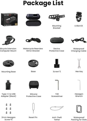 AKEEYO AKY-730Pro 4K Motorcycle/Bike Dash Cam,60FPS Action Camera with EIS Stabilization,1.14" Touchscreen, Built-in GPS, IP66 Waterproof, Up to 6 Hours of Battery Life,Loop Recording,Parking Monitor in Kuwait
