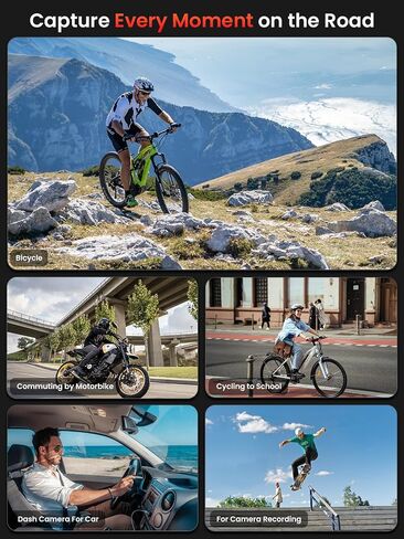 AKEEYO AKY-730Pro 4K Motorcycle/Bike Dash Cam,60FPS Action Camera with EIS Stabilization,1.14" Touchscreen, Built-in GPS, IP66 Waterproof, Up to 6 Hours of Battery Life,Loop Recording,Parking Monitor in Kuwait