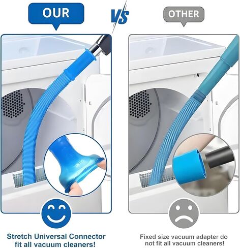 Universal Dryer Vent Cleaner Kit Compatible with All Vacuum Cleaner Include Vacuum Hose Attachment Accessories Brush Lint Brush,Dryer Vent Vacuum Hose in Kuwait