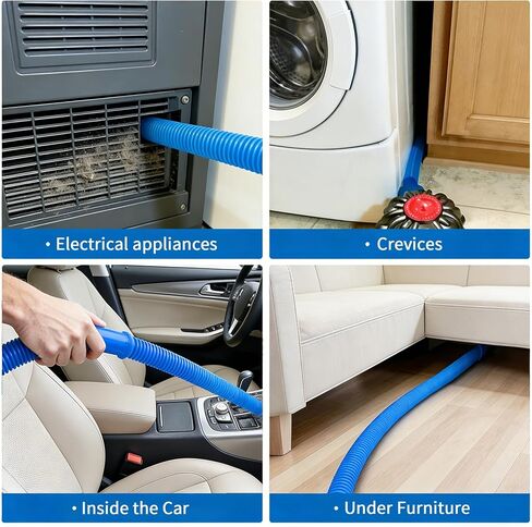 Universal Dryer Vent Cleaner Kit Compatible with All Vacuum Cleaner Include Vacuum Hose Attachment Accessories Brush Lint Brush,Dryer Vent Vacuum Hose in Kuwait