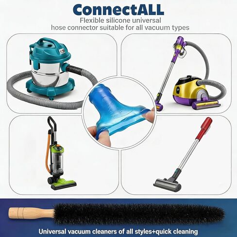Universal Dryer Vent Cleaner Kit Compatible with All Vacuum Cleaner Include Vacuum Hose Attachment Accessories Brush Lint Brush,Dryer Vent Vacuum Hose in Kuwait
